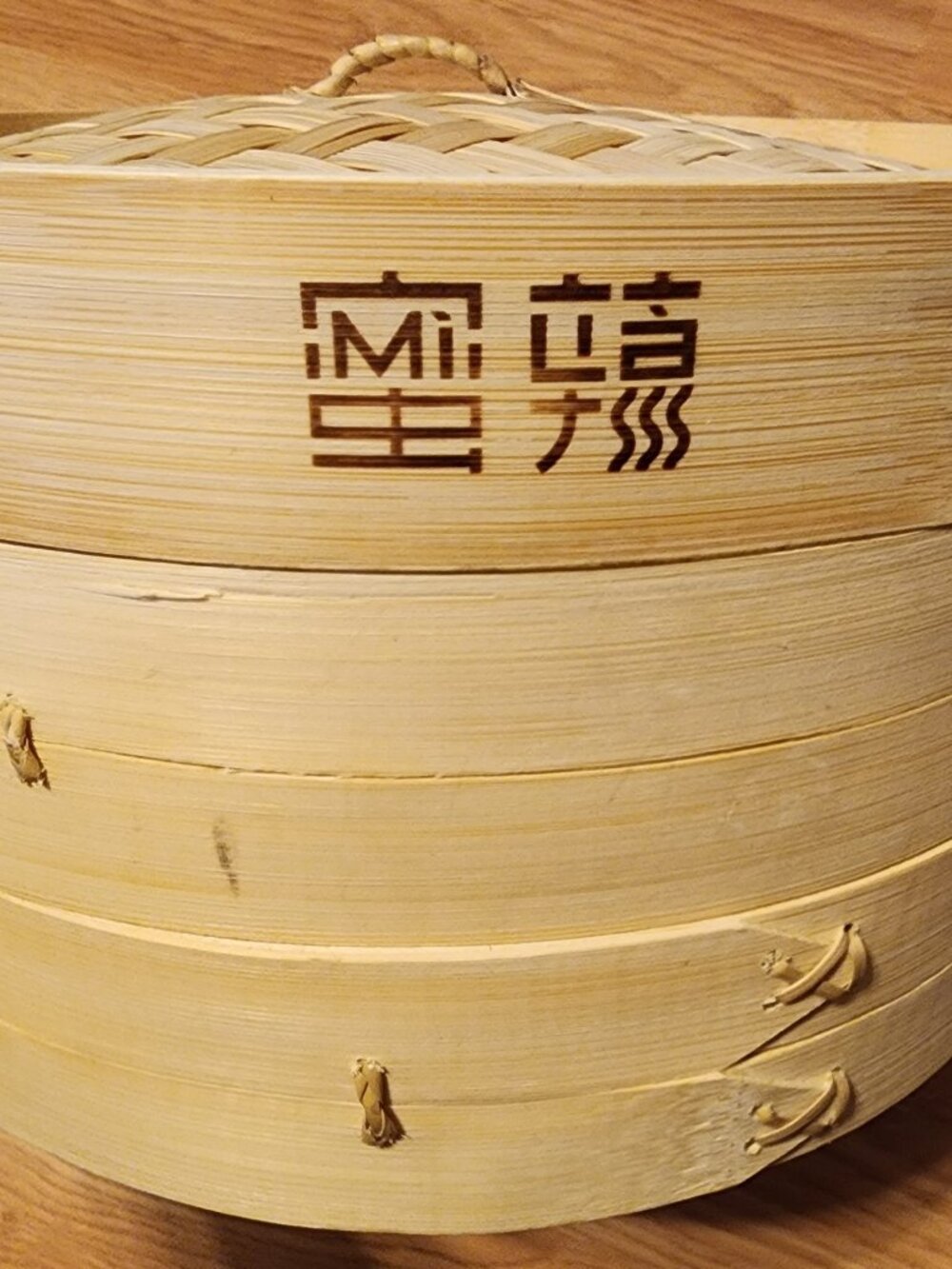 Traditional 10In Bamboo Steamer Basket 2 Tier for Dumplings Buns Vegetables NEW